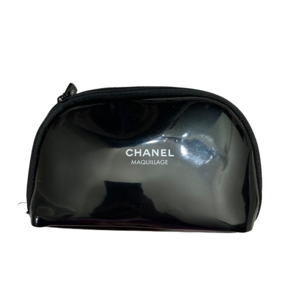 Chanel black cosmetic case bag